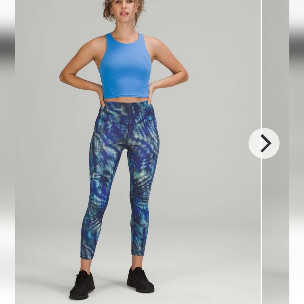 Lululemon Wunder Train High-Rise Tight 25" *FoilShapeshifter Flux Blue Multi